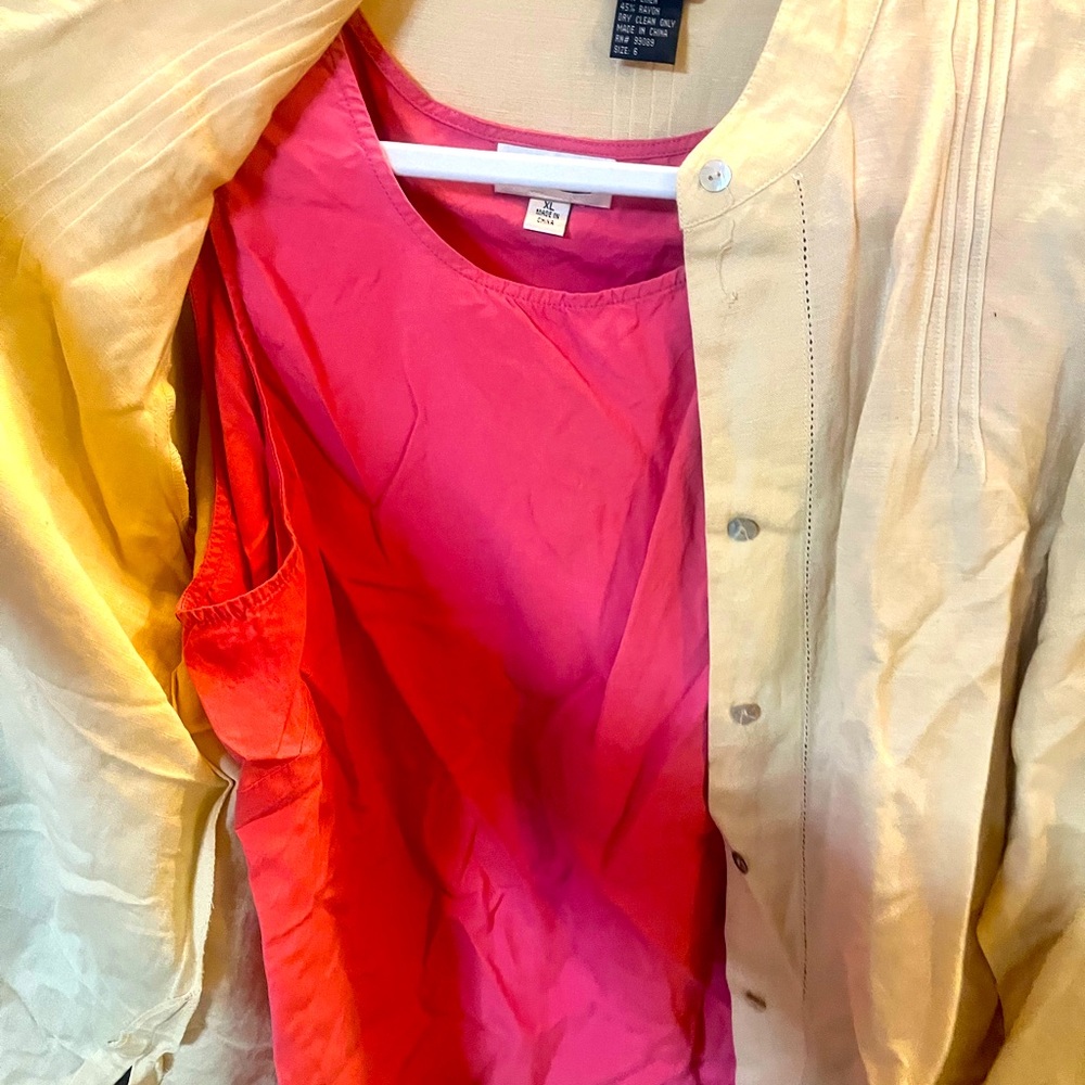 2 shirts for the price of 1! Coldwater creek tank and Elizabeth Dalton jacket